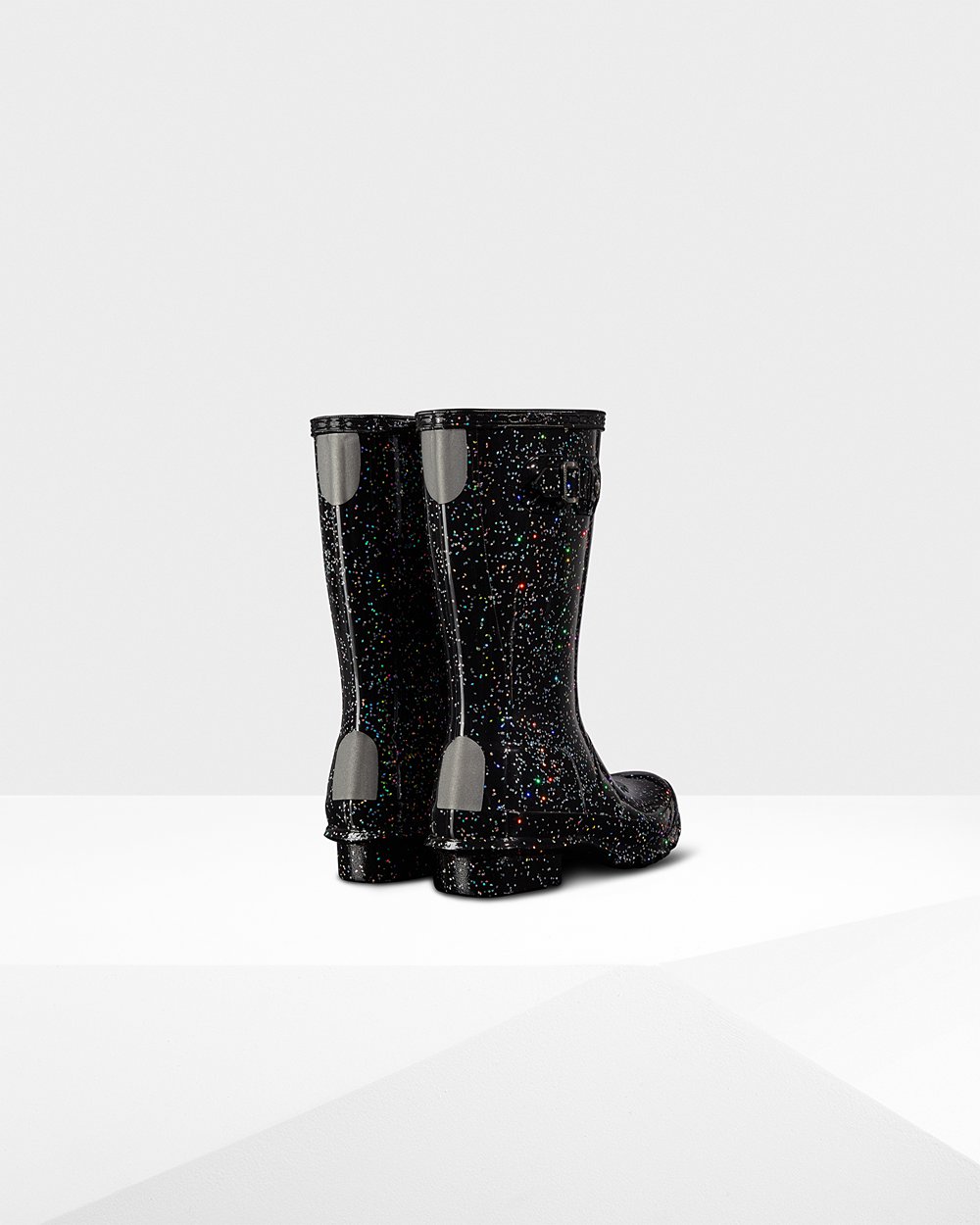 Kids Rain Boots - Hunter Original Big Giant Glitter (45ZCEQOXD) - Black